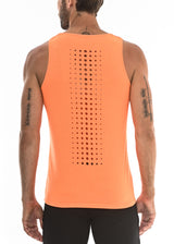 NEON ORANGE SPINE LASER CUT TANK TOP