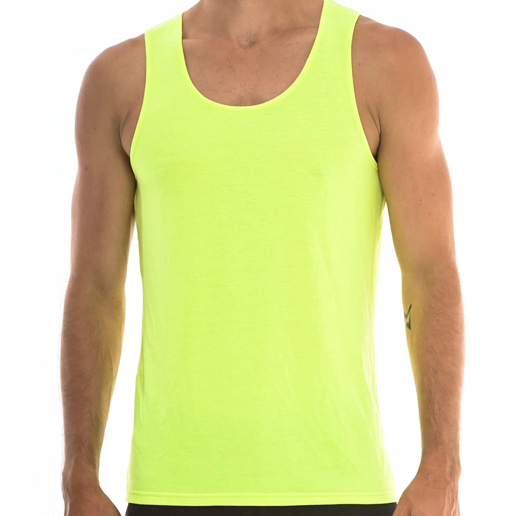 NEON YELLOW SPINE LASER CUT TANK TOP ST-255