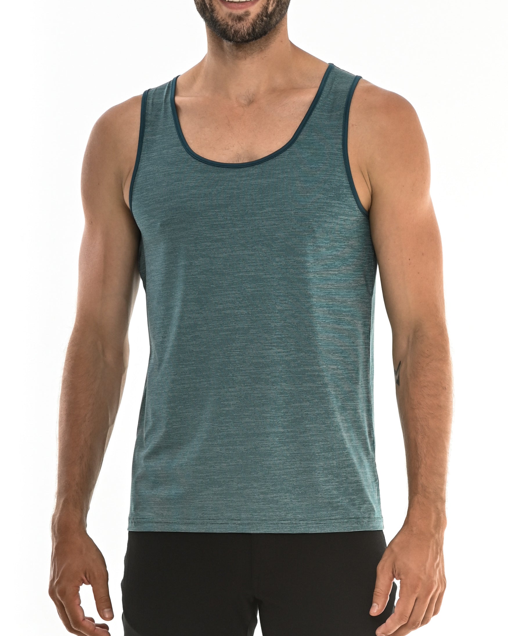 TURQUOISE MICRO MESH PERFORMANCE TANK TOP ST-257