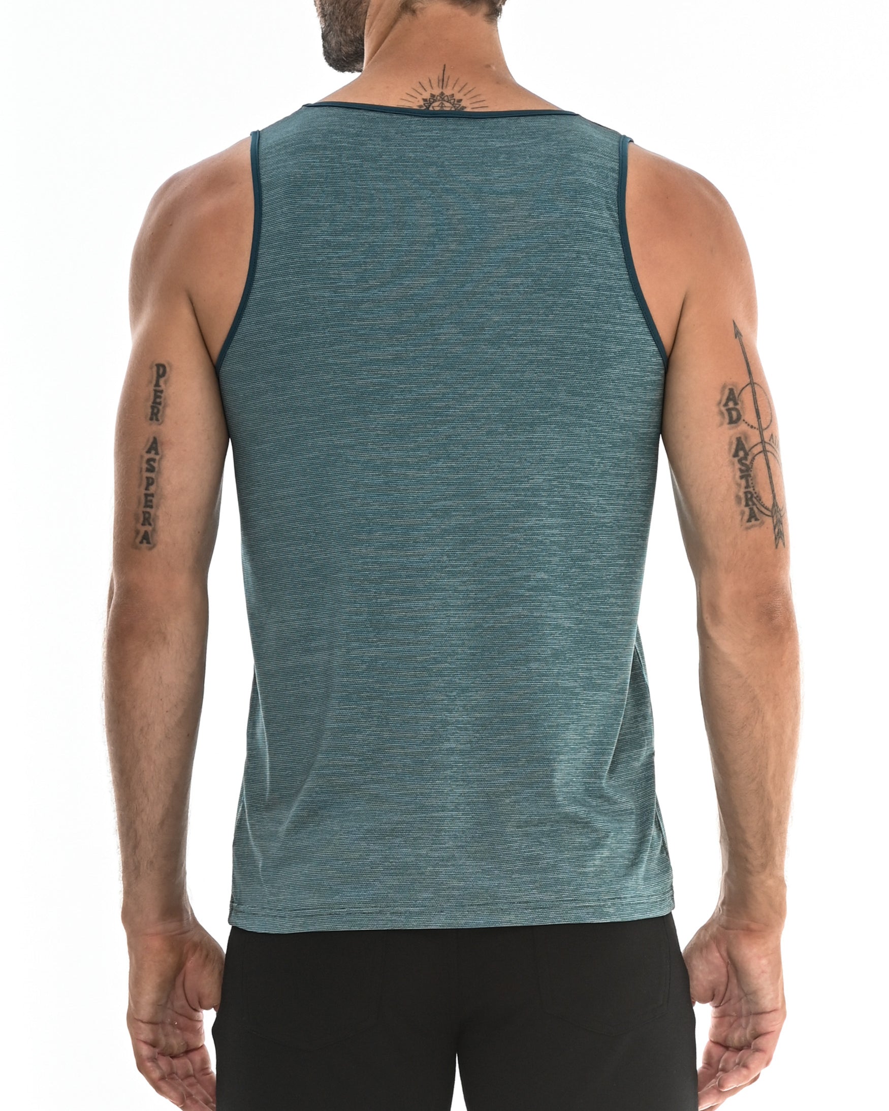 TURQUOISE MICRO MESH PERFORMANCE TANK TOP ST-257