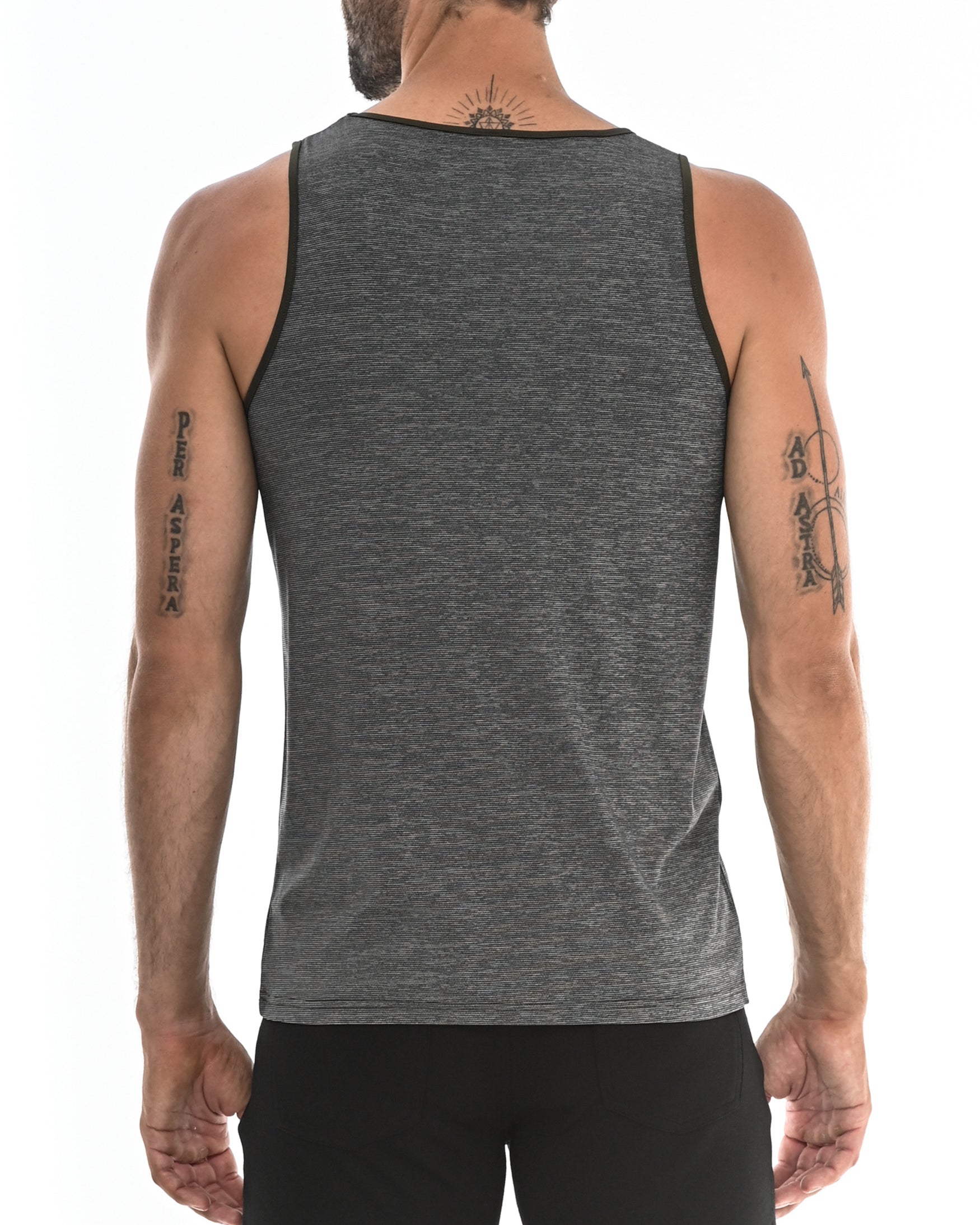CHARCOAL MICRO MESH PERFORMANCE TANK TOP ST-257
