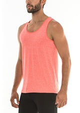 BRIGHT ORANGE SPACE DYE MESH PERFORMANCE TANK TOP ST-261