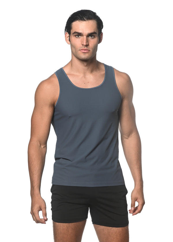 PETROL TEXTURED STRETCH MESH PERFORMANCE SINGLET ST-280
