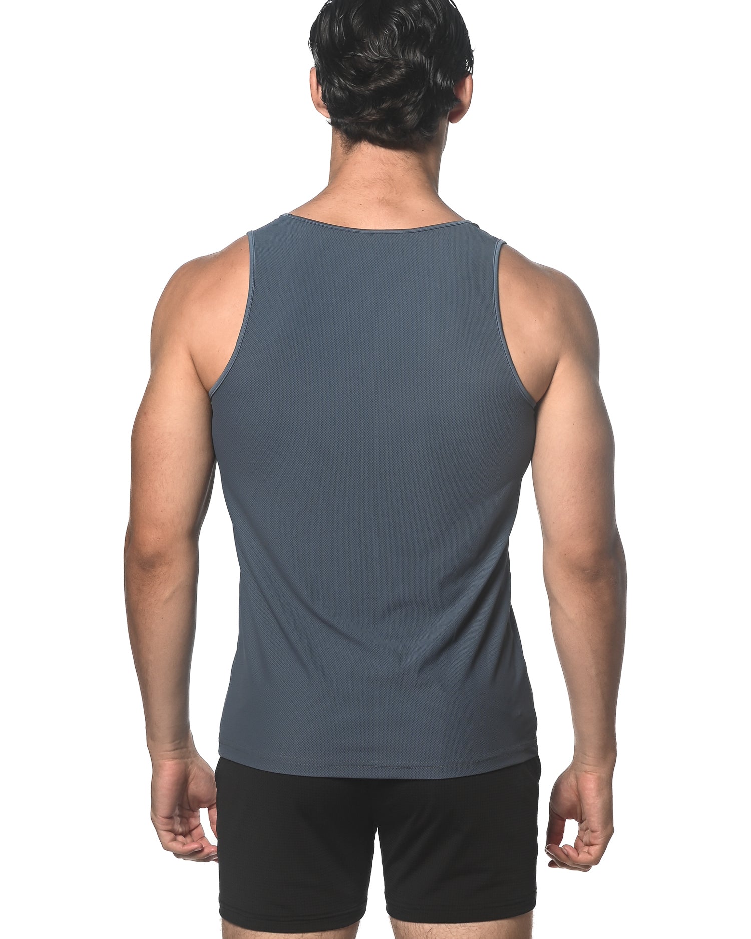 PETROL TEXTURED STRETCH MESH PERFORMANCE SINGLET ST-280