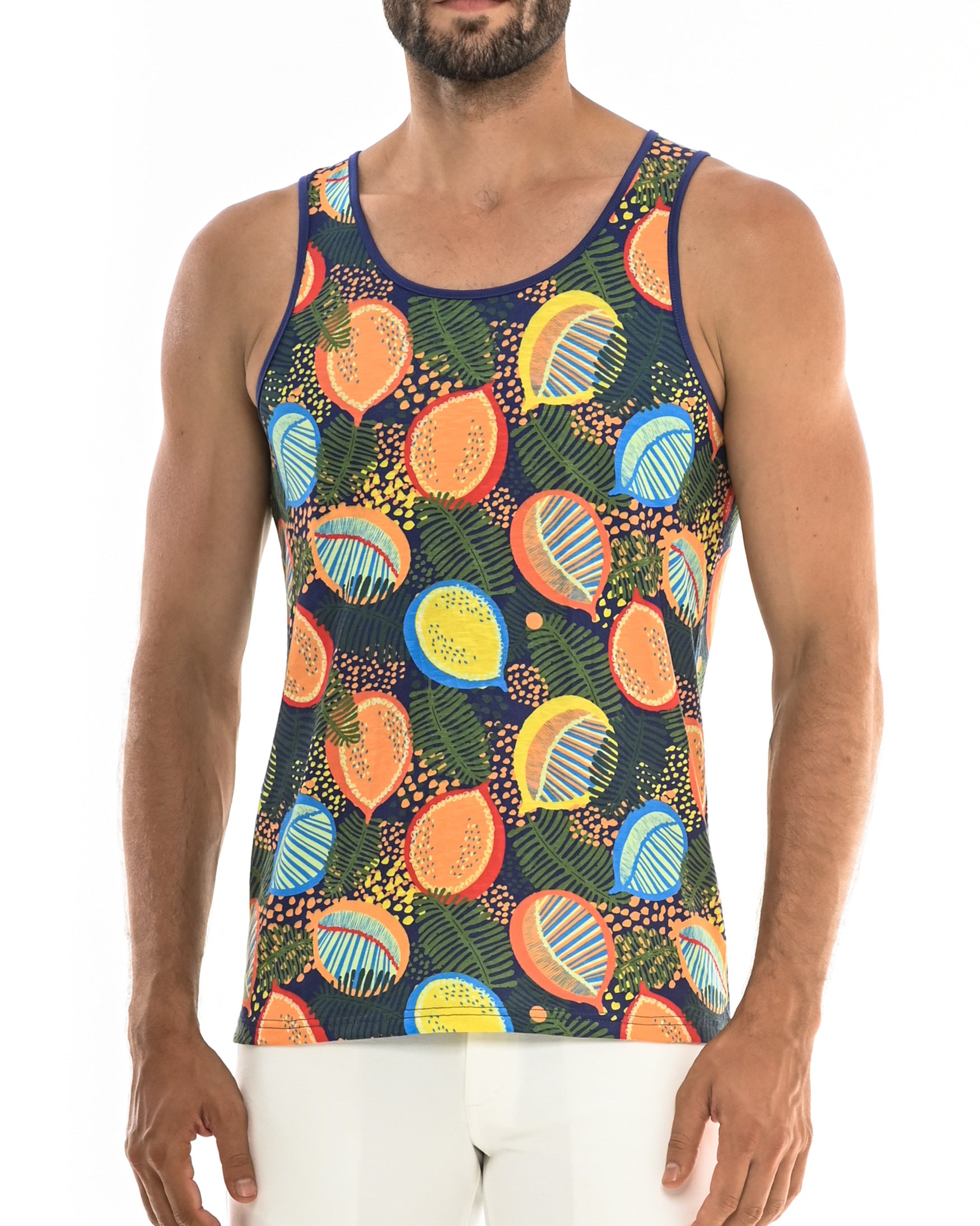 LEMON/LIME SPRUCE JERSEY KNIT TANK TOP ST-458 Final Sale