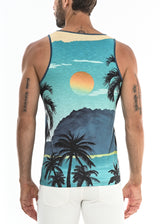 TEAL RIO PARADISE JERSEY KNIT TANK TOP ST-460