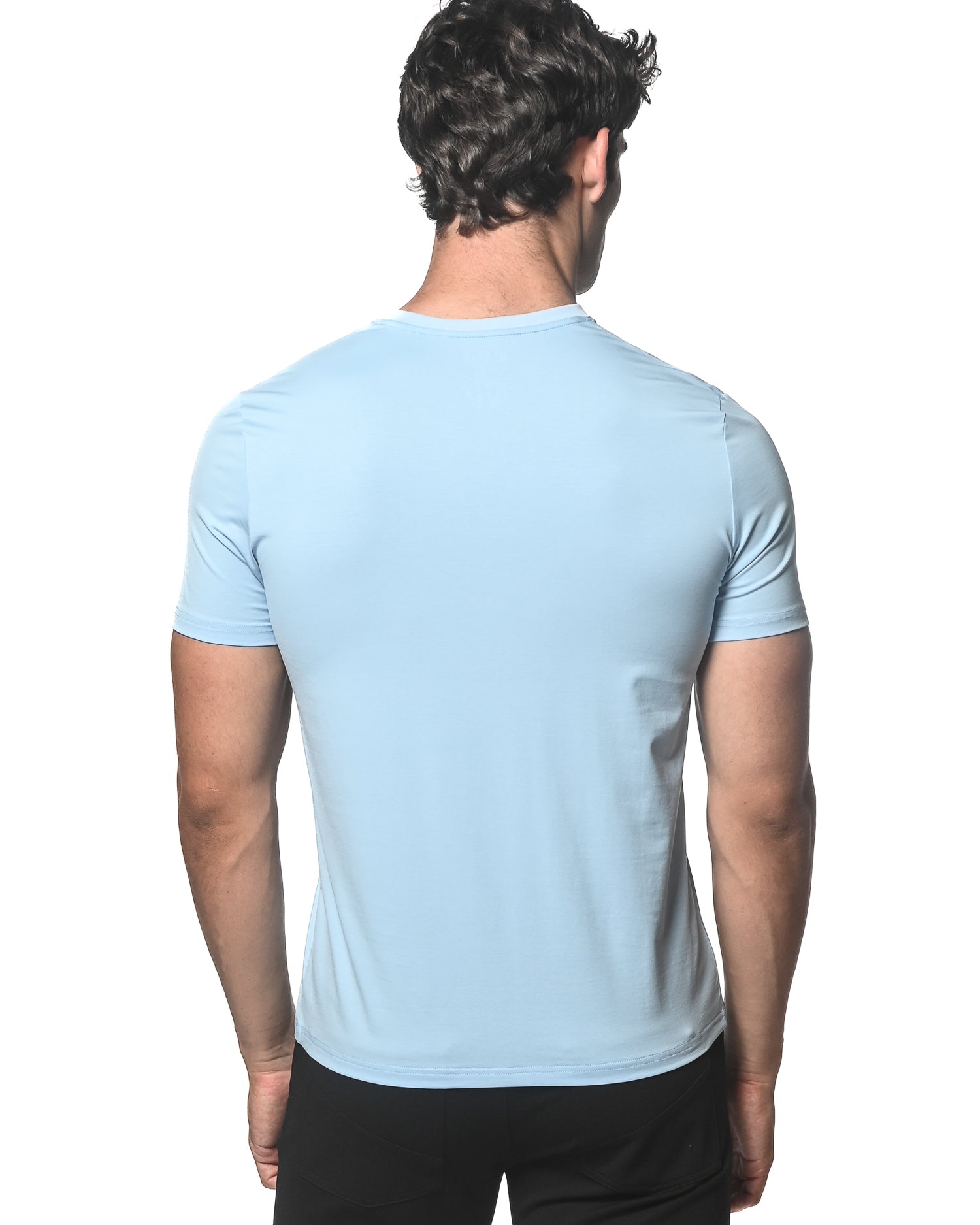 BLUE ICE V-NECK SHORT SLEEVE JERSEY T-SHIRT ST-75