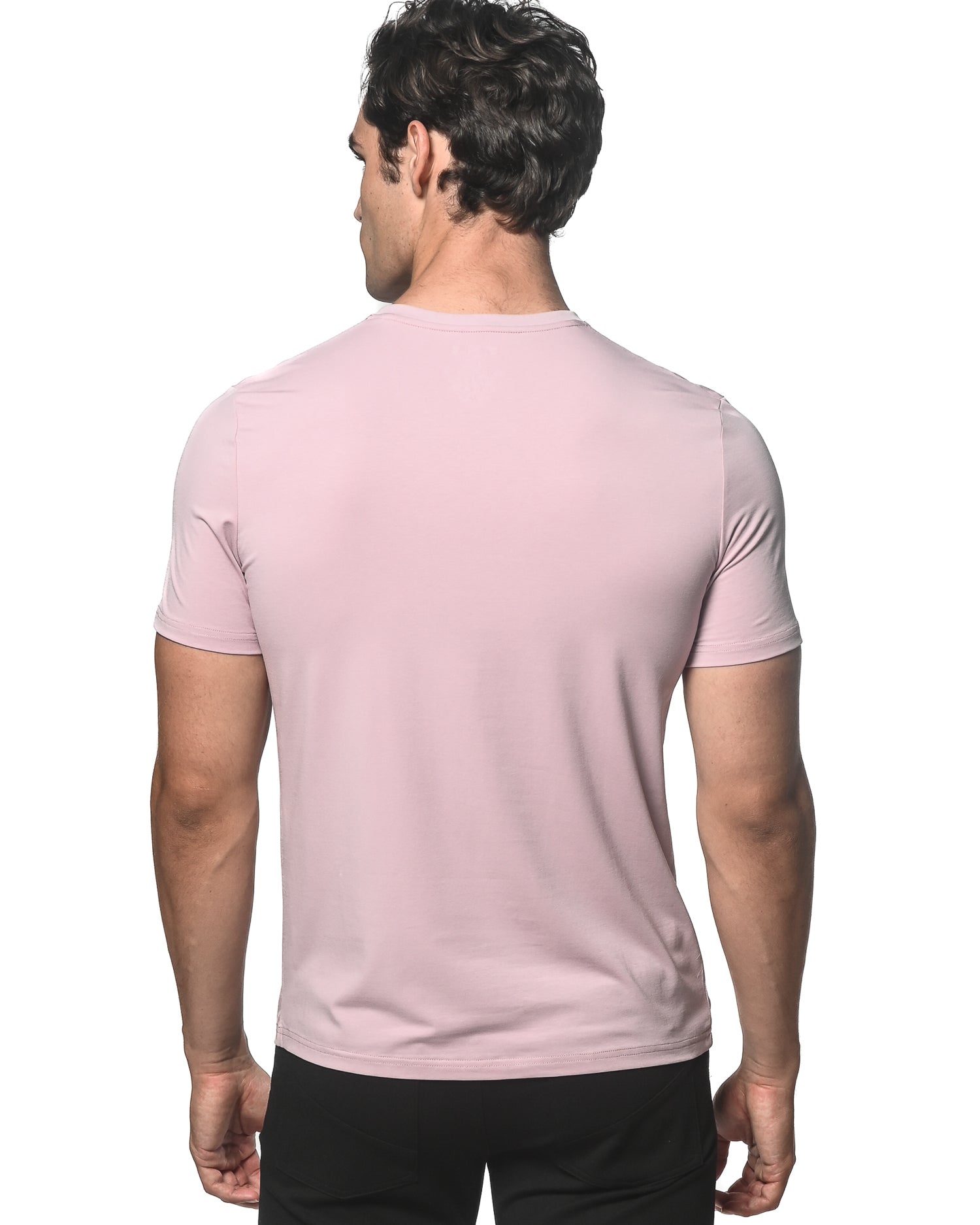 MAUVE V-NECK SHORT SLEEVE JERSEY T-SHIRT ST-75