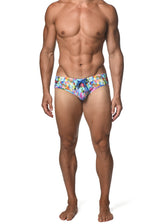 ROYAL/RAINBOW TROPICS FREESTYLE SWIM BRIEF  ST-8000-90