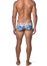 ROYAL/RAINBOW TROPICS FREESTYLE SWIM BRIEF  ST-8000-90