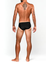 BLACK SOLID FREESTYLE SWIM BRIEF W/ REMOVABLE CUP ST-8000