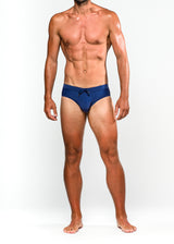 BLUE SOLID FREESTYLE SWIM BRIEF W/ REMOVABLE CUP ST-8000