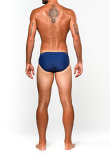 BLUE SOLID FREESTYLE SWIM BRIEF W/ REMOVABLE CUP ST-8000