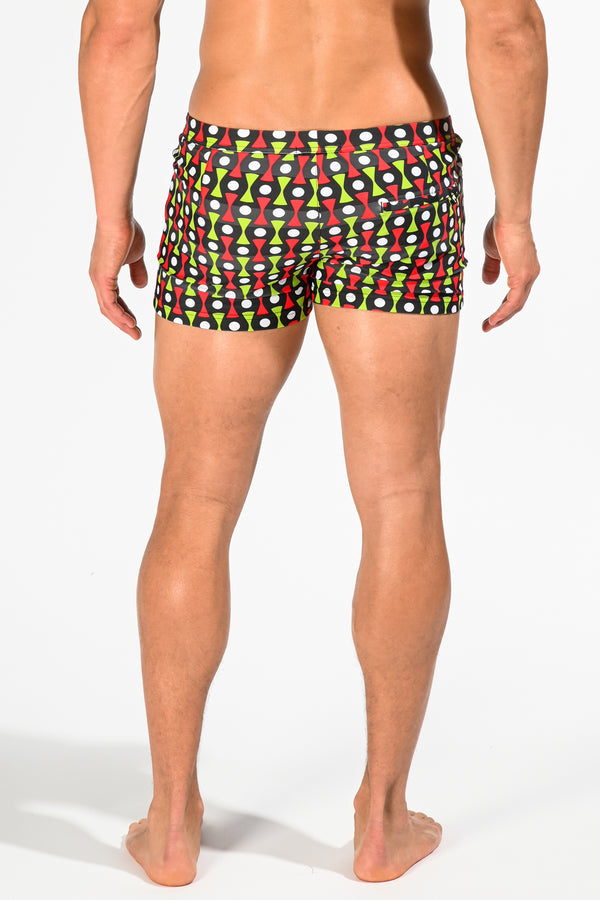 KIWI/RED PIN HEADS COAST SWIM SHORT WITH MESH LINER ST-8007-26- Final Sale