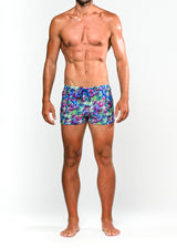 BLUE/PURPLE FLORAL ABSTRACT COAST SWIM SHORT ST-8007-36