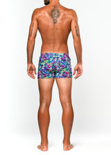 BLUE/PURPLE FLORAL ABSTRACT COAST SWIM SHORT ST-8007-36