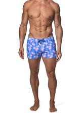 SAPPHIRE/PINK STARS COAST SWIM SHORT  ST-8007-51