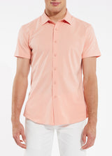 BLUSH SOLID KNIT STRETCH SHORT SLEEVE SHIRT ST-960 Final Sale