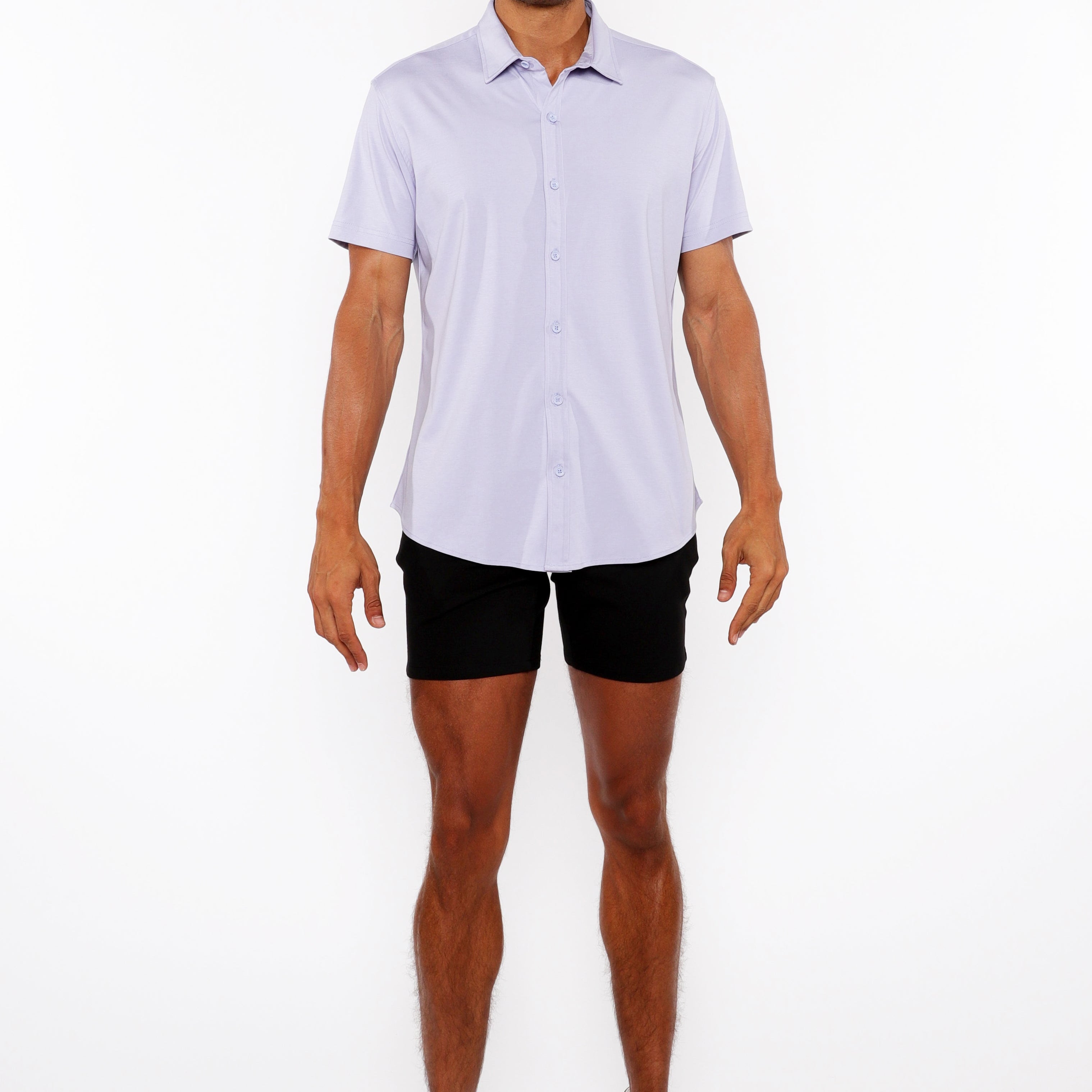 TARO PUFF SOLID STRETCH JERSEY KNIT SHORT SLEEVE SHIRT ST-963-03