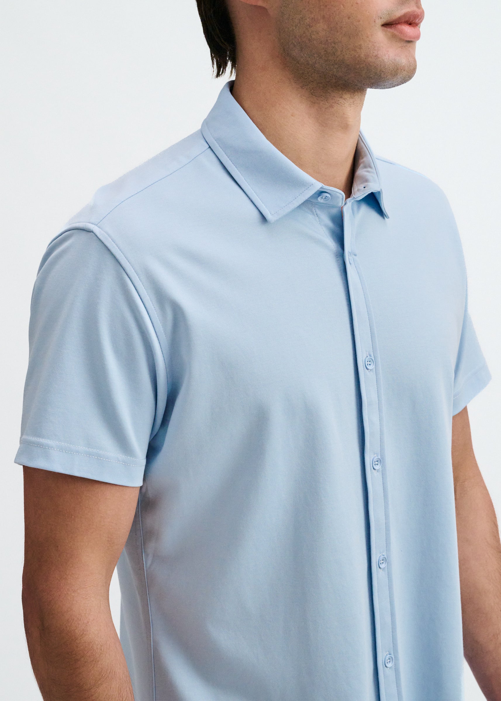 MYSTIC SOLID STRETCH JERSEY KNIT SHORT SLEEVE SHIRT ST-963-05