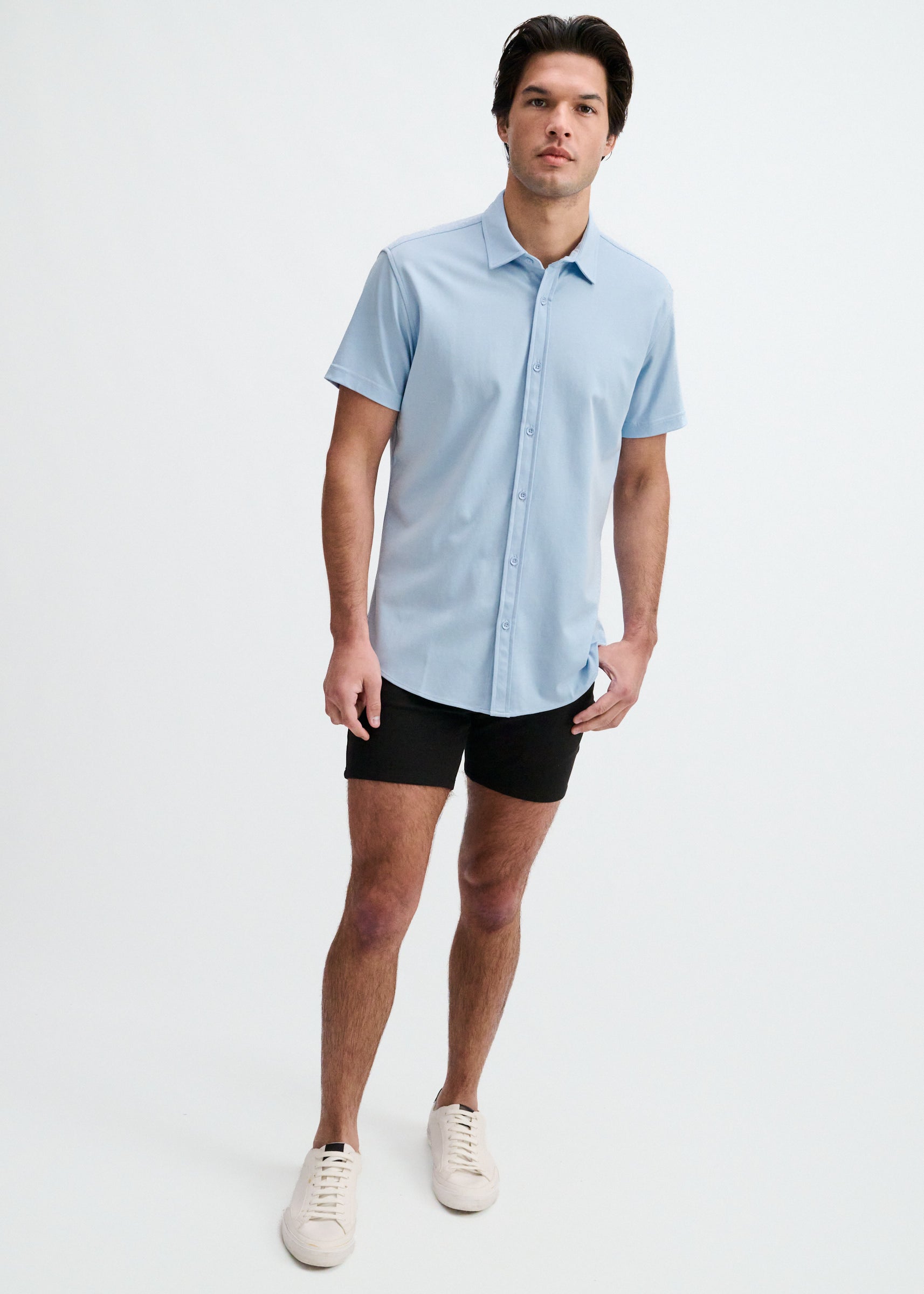MYSTIC SOLID STRETCH JERSEY KNIT SHORT SLEEVE SHIRT ST-963-05