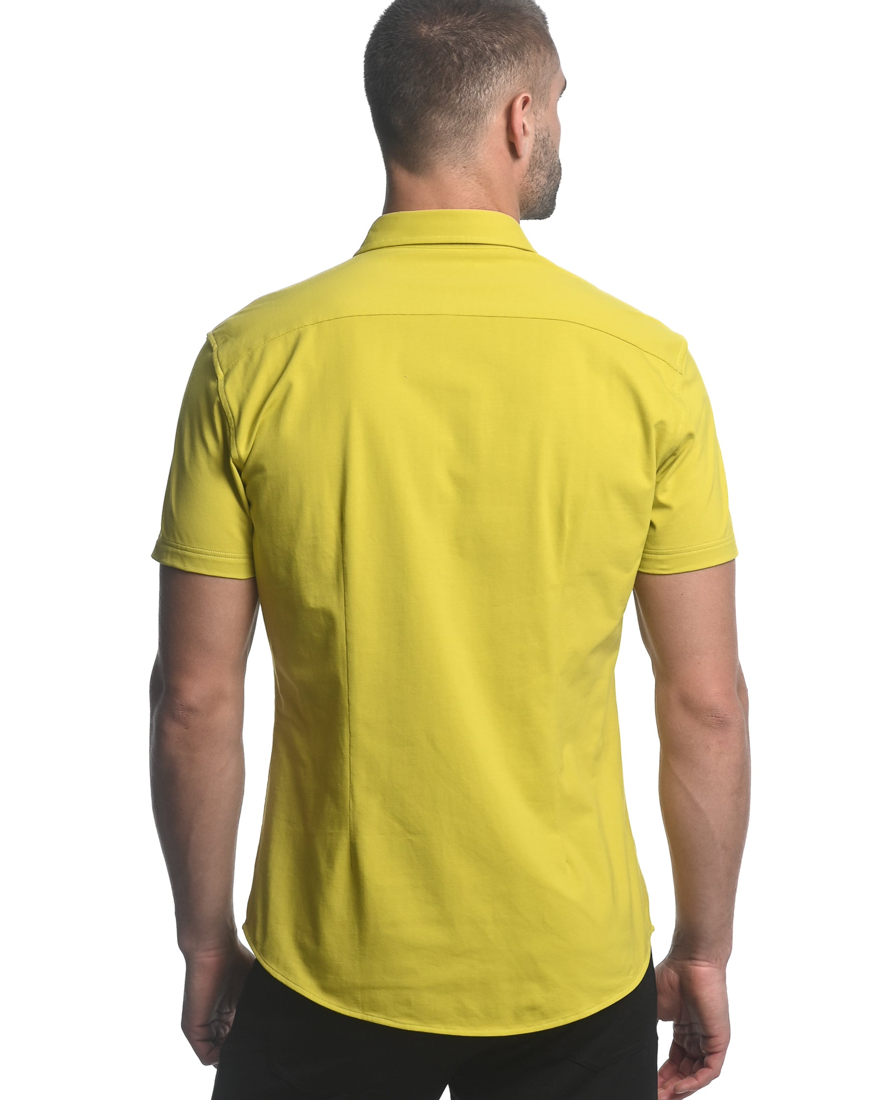 CUMIN SOLID STRETCH JERSEY KNIT SHORT SLEEVE SHIRT ST-963