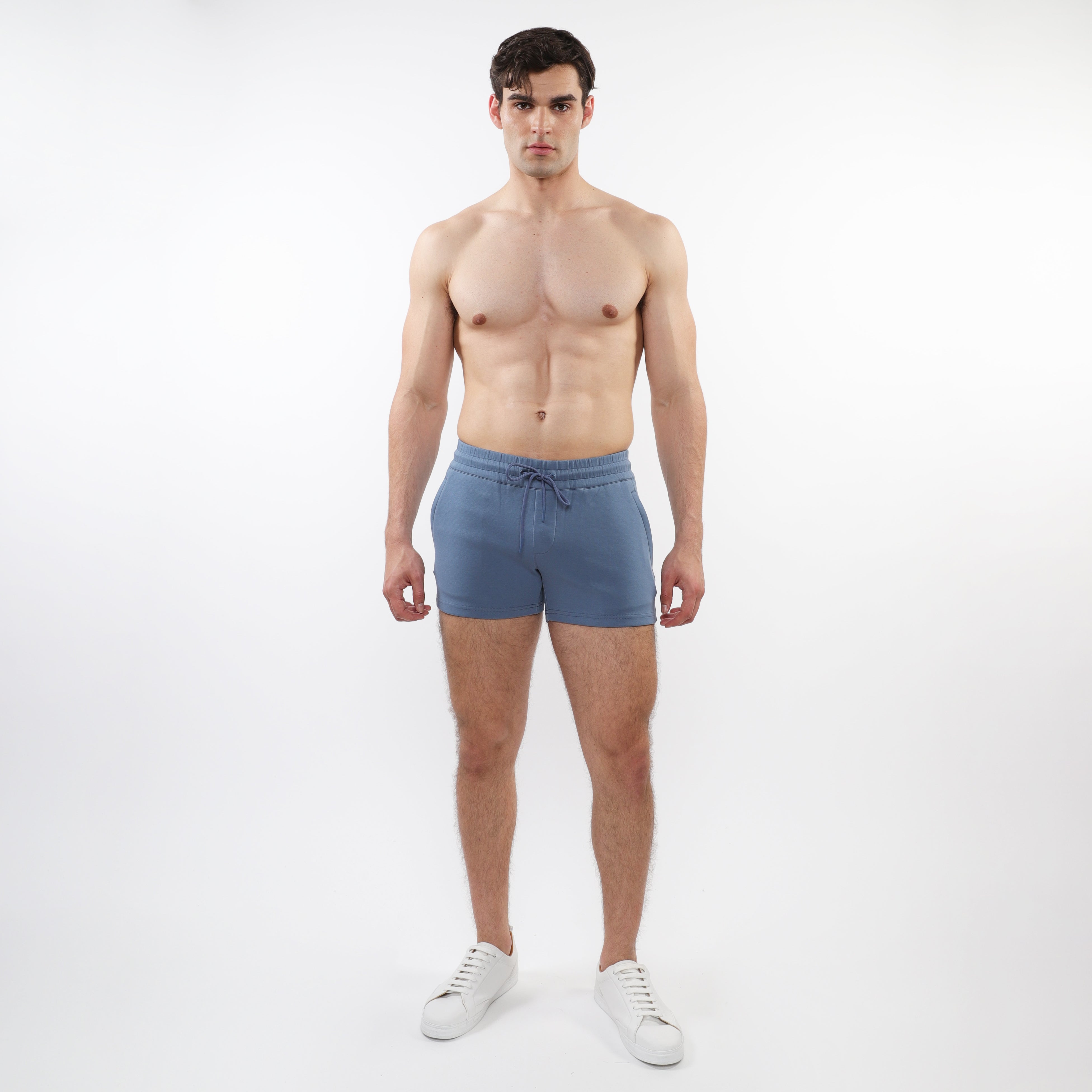 CITRUS/CHARCOAL GEOMETRIC PRINTED MESH STRETCH PERFORMANCE