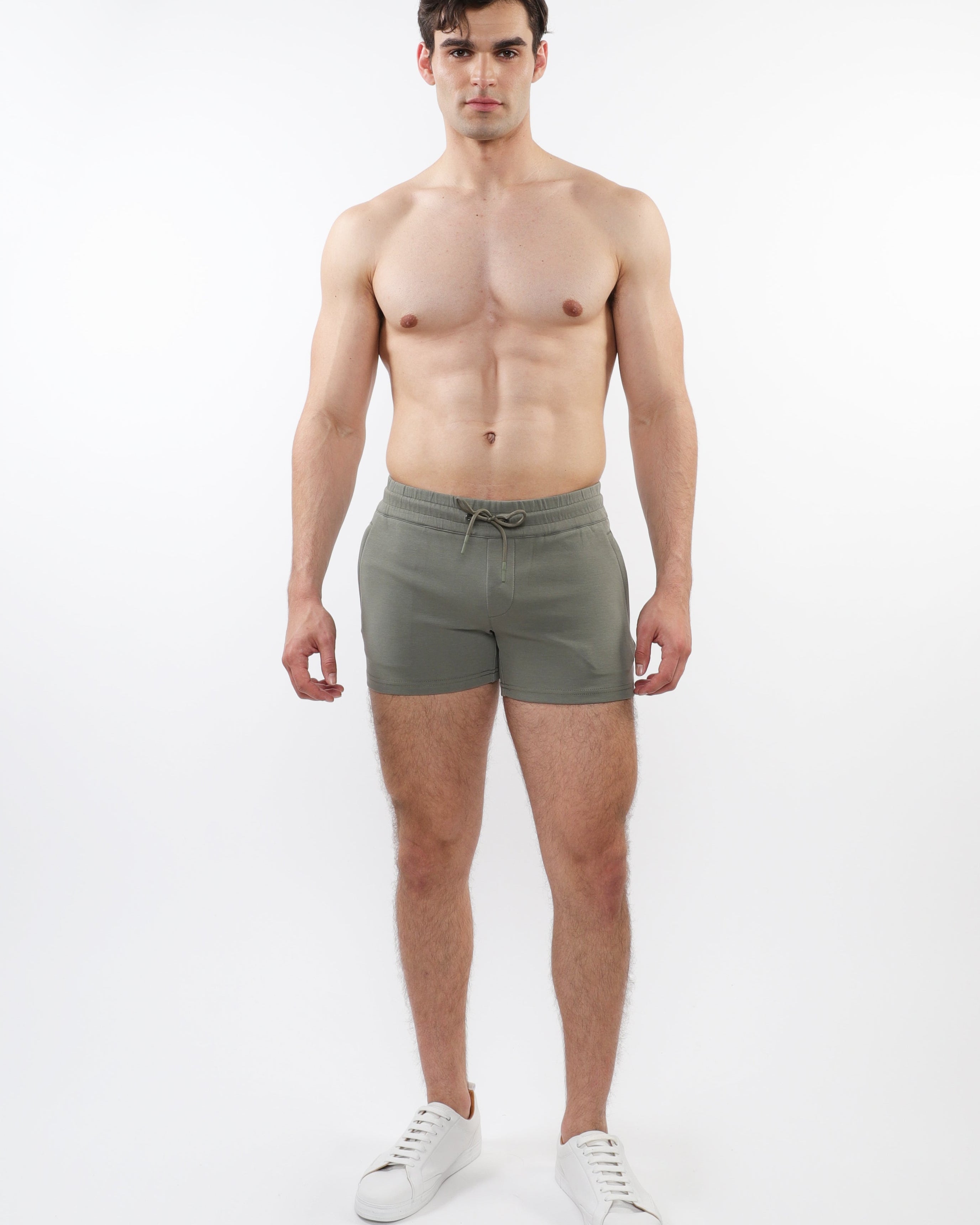 LEAF 3.5" INSEAM STRETCH KNIT GYM SHORTS ST-10511