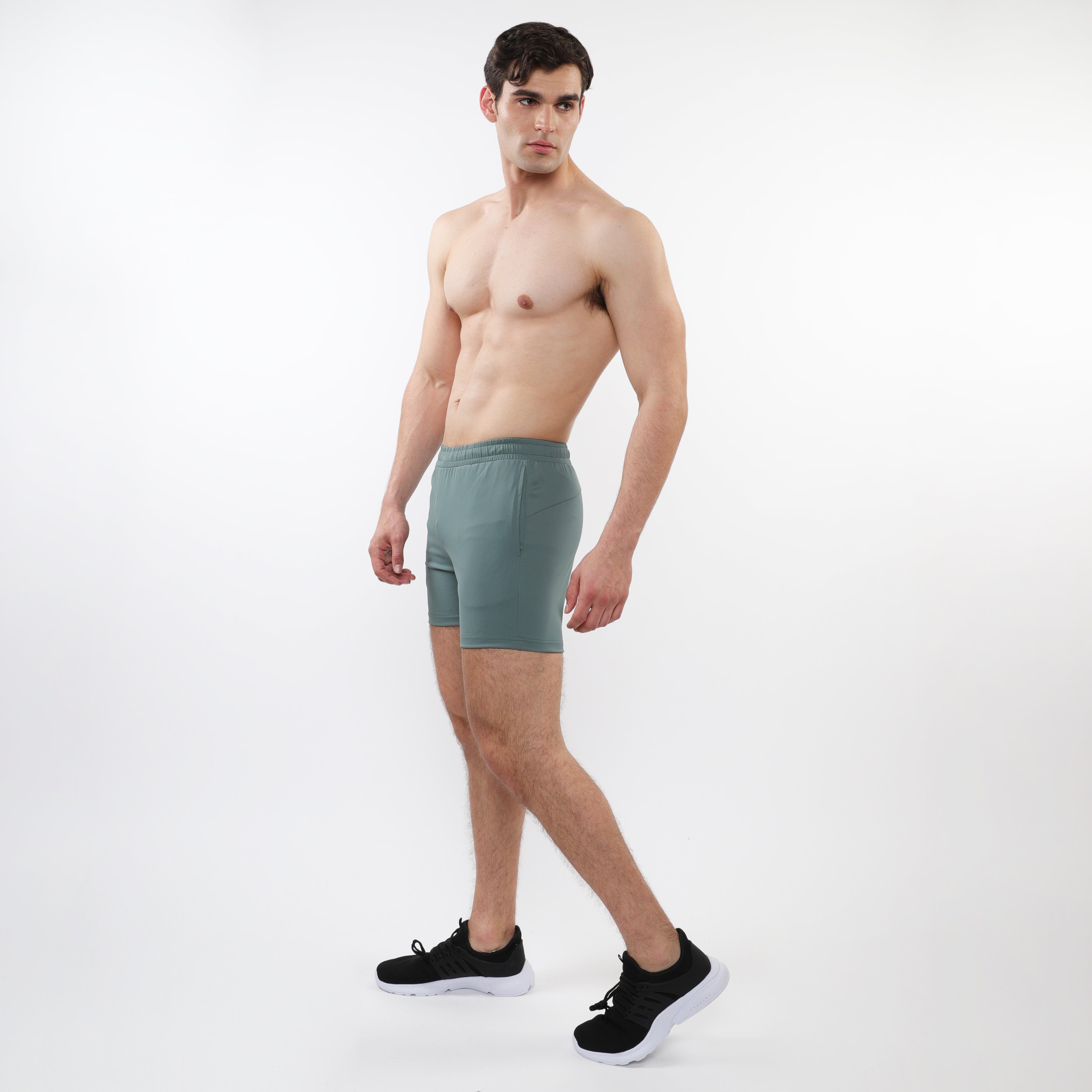 FERN TEXTURED MESH STRETCH PERFORMANCE SHORTS ST-1466-93