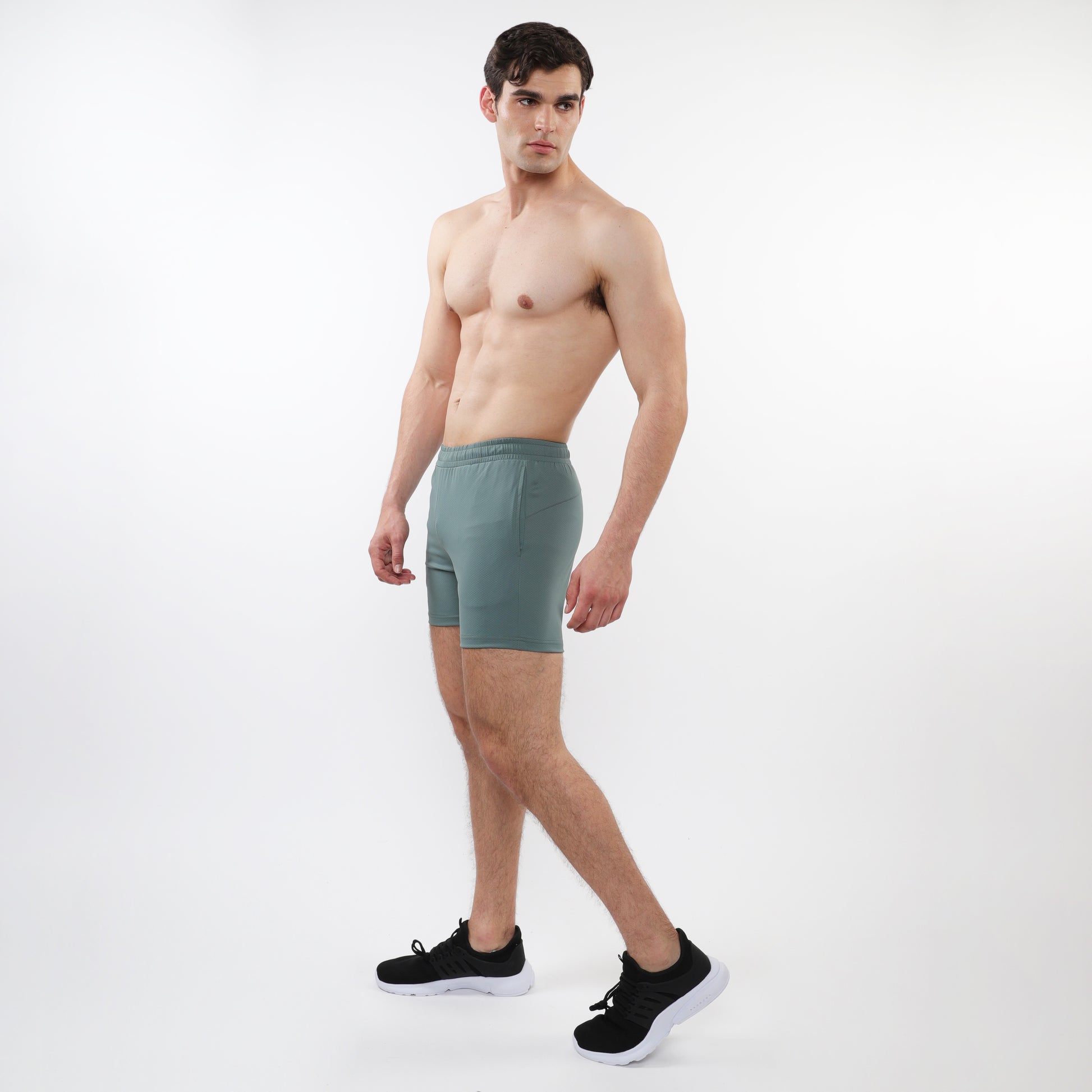 FERN TEXTURED MESH STRETCH PERFORMANCE SHORTS ST-1466-93