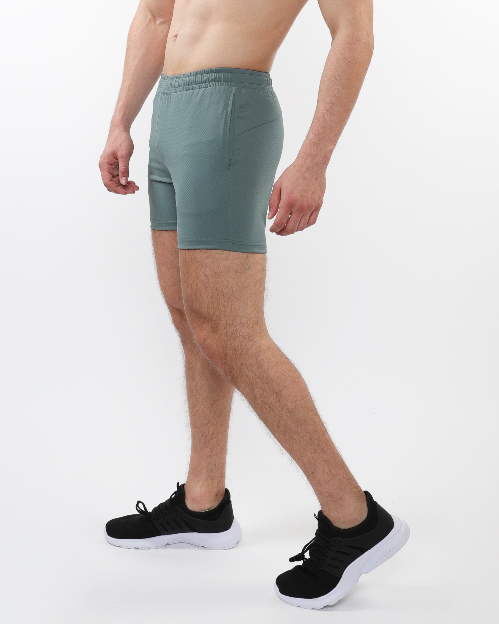 FERN TEXTURED MESH STRETCH PERFORMANCE SHORTS ST-1466-93