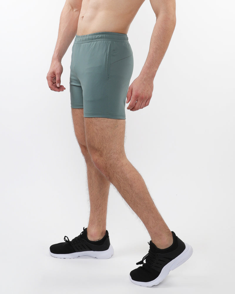 FERN TEXTURED MESH STRETCH PERFORMANCE SHORTS ST-1466-93