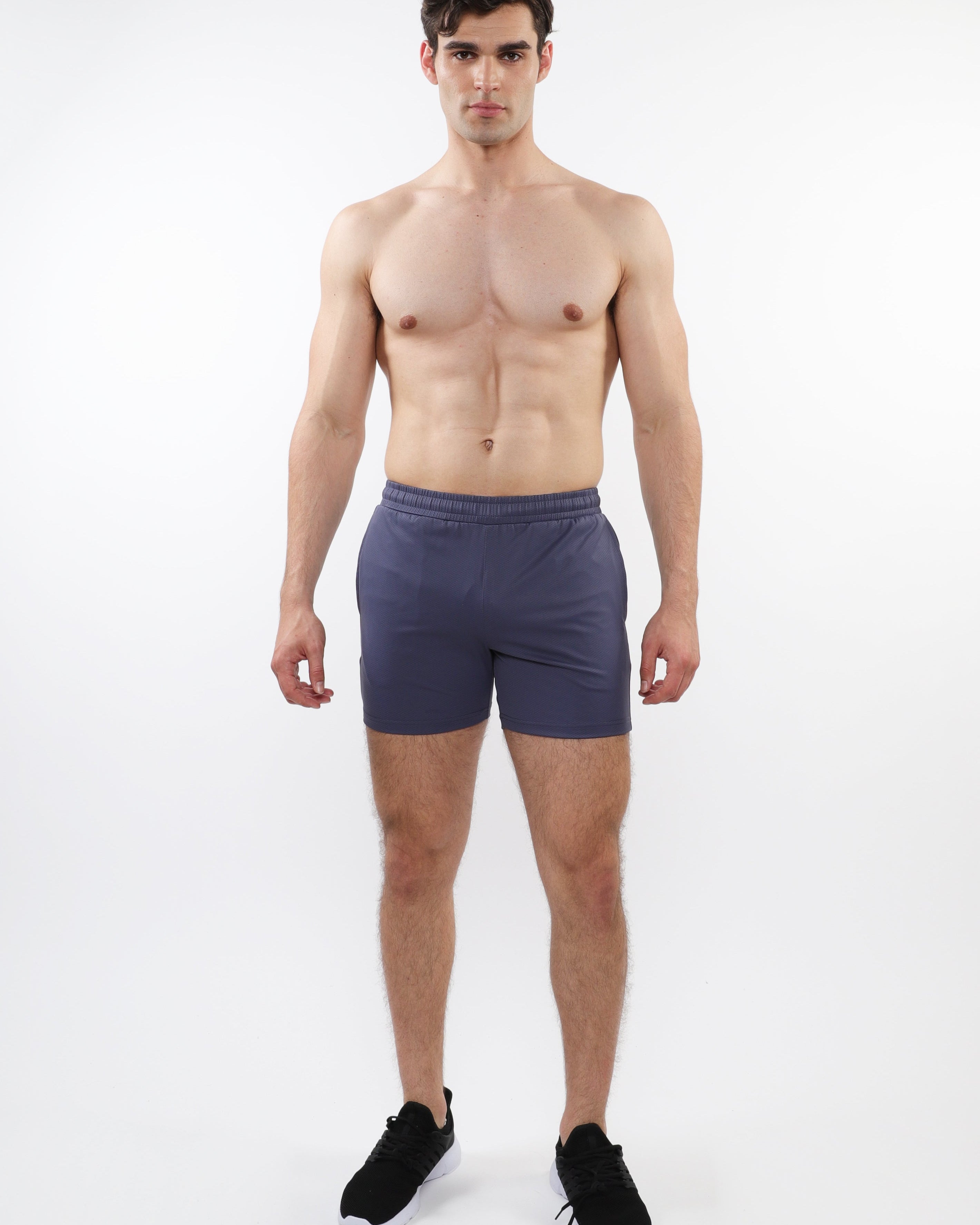 SLATE TEXTURED MESH STRETCH PERFORMANCE SHORTS ST-1466-93