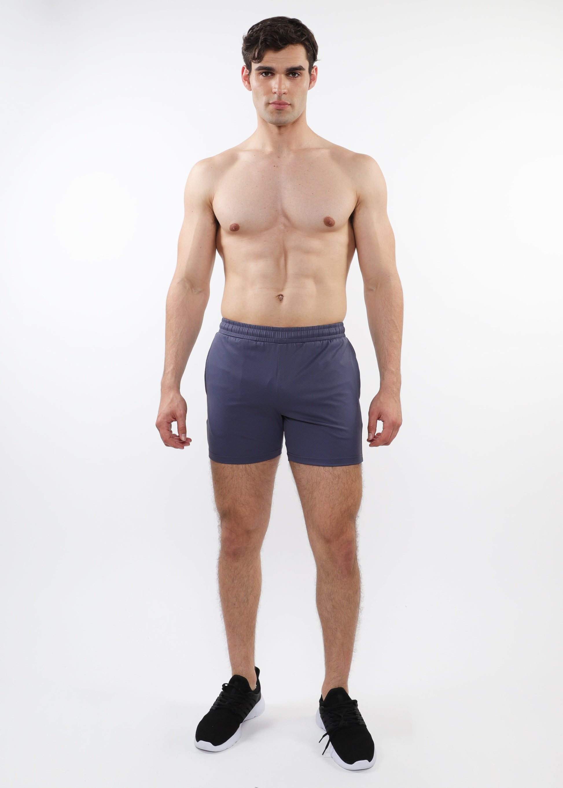 SLATE TEXTURED MESH STRETCH PERFORMANCE SHORTS ST-1466-93