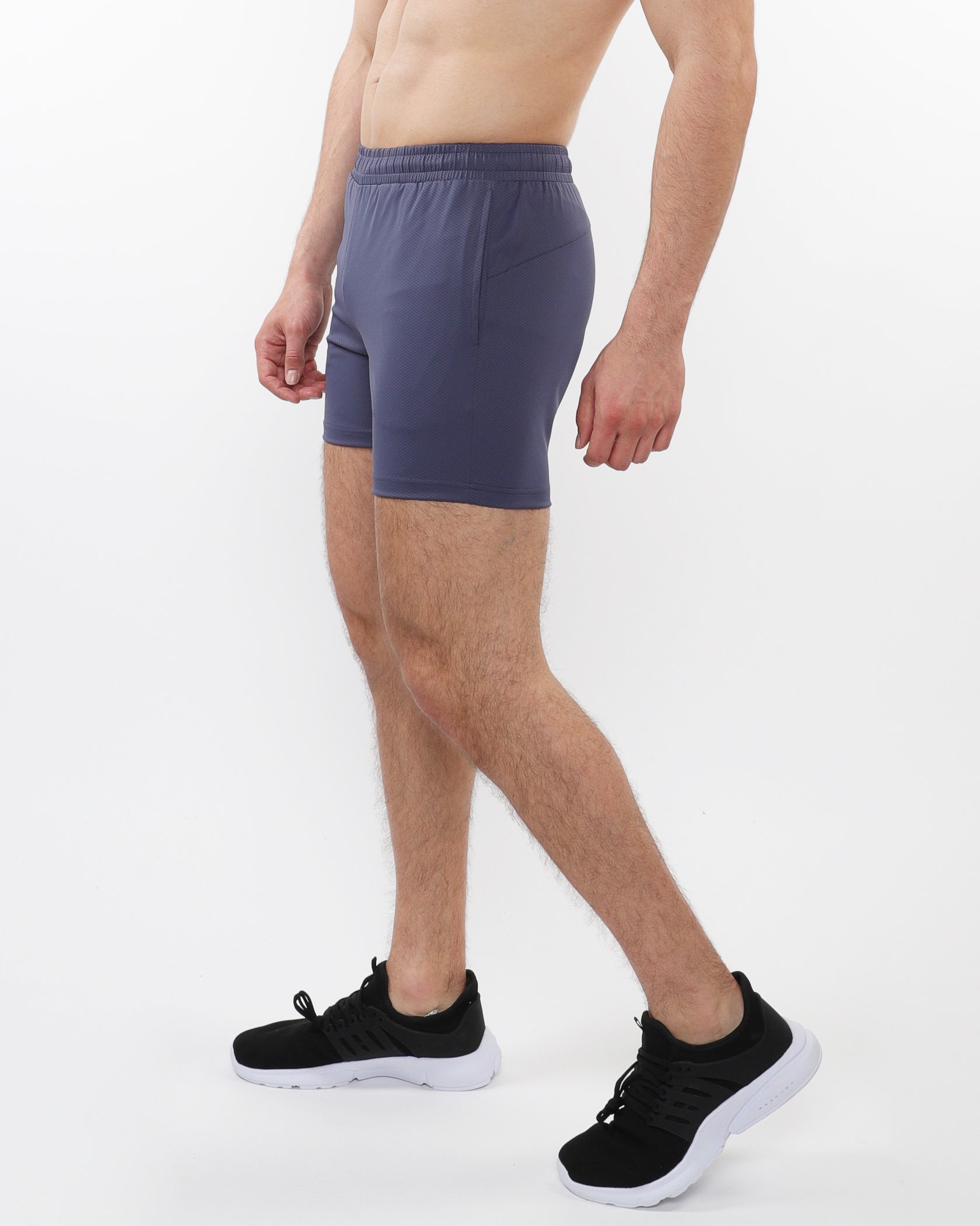 SLATE TEXTURED MESH STRETCH PERFORMANCE SHORTS ST-1466-93