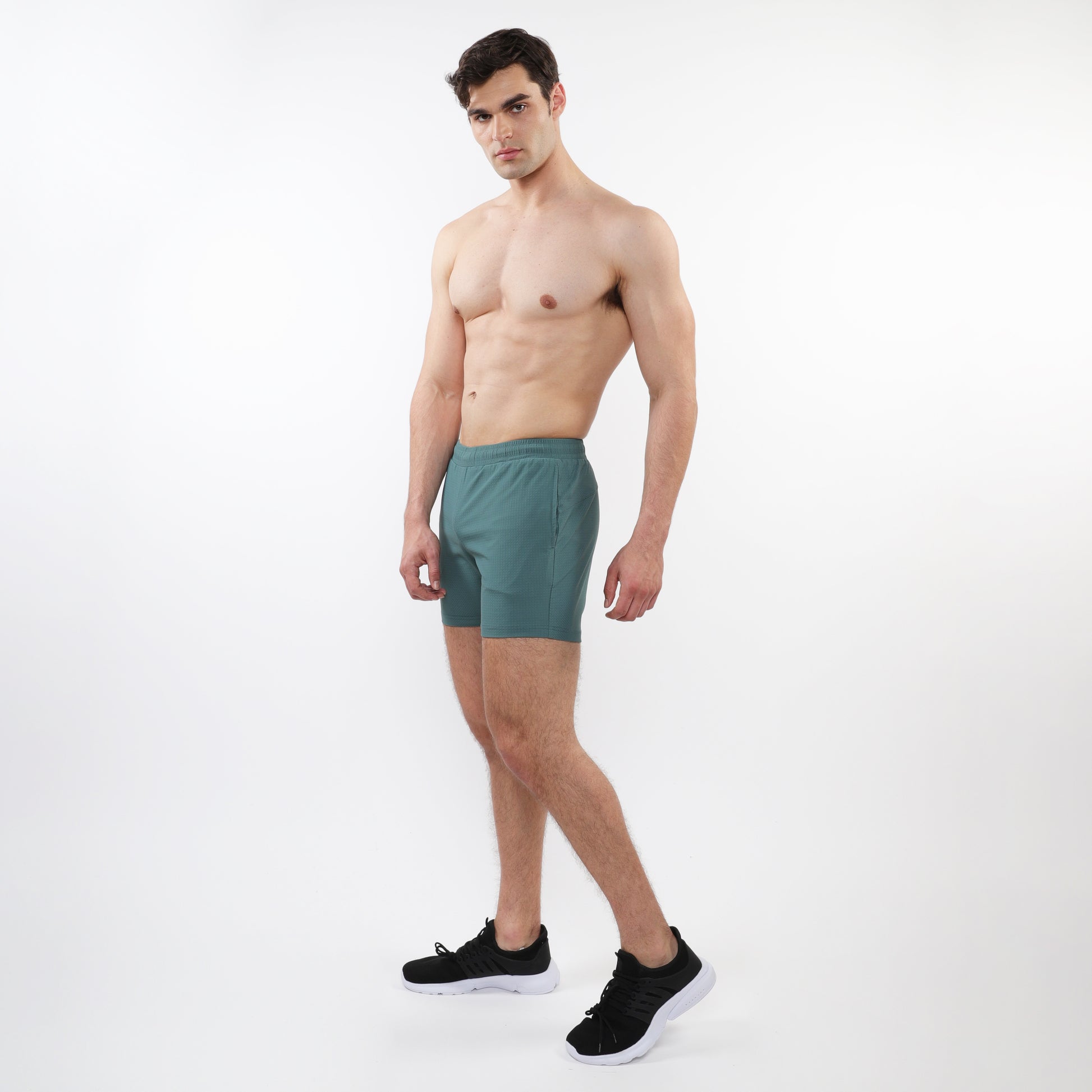FERN TEXTURED MESH STRETCH PERFORMANCE SHORTS ST-1466-94