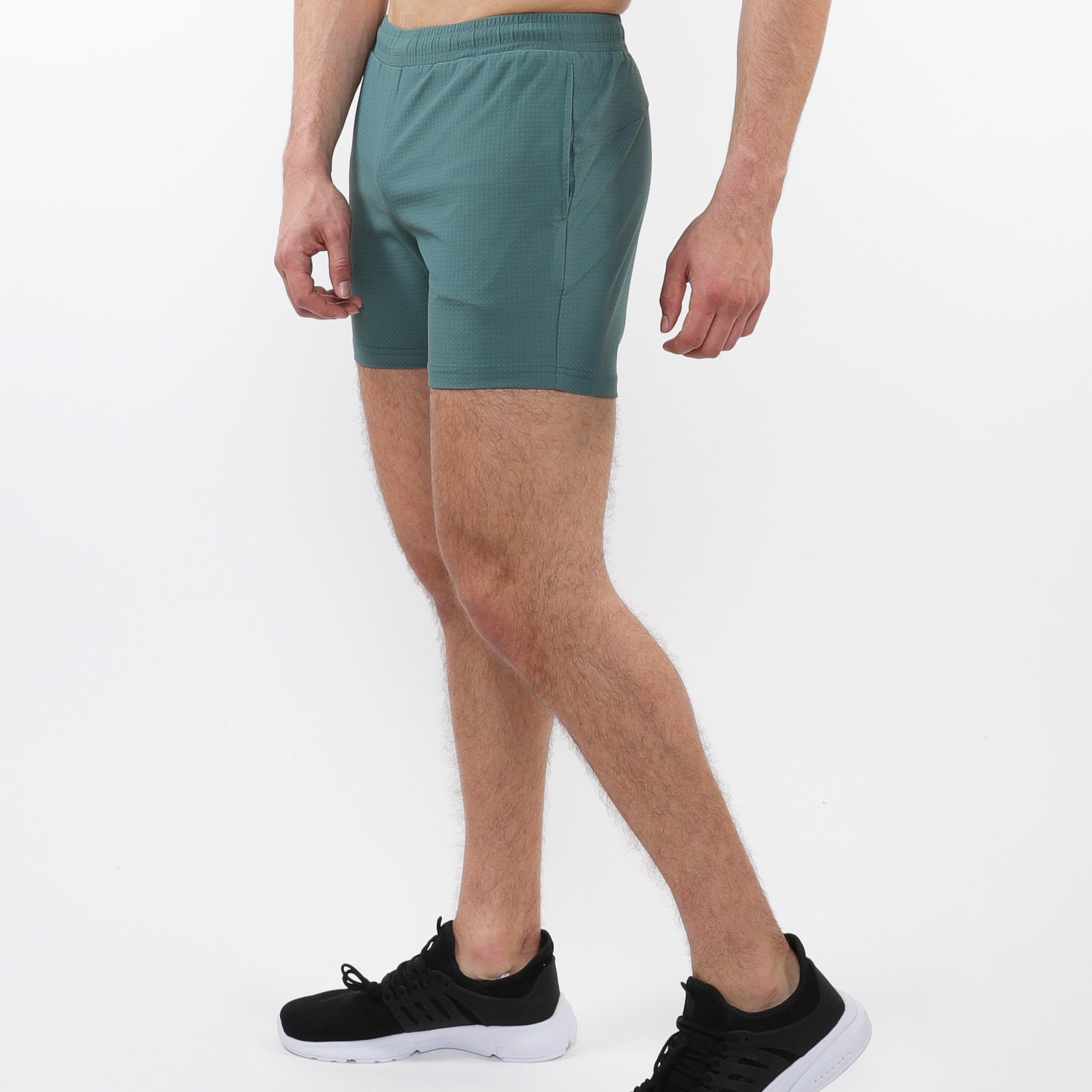 FERN TEXTURED MESH STRETCH PERFORMANCE SHORTS ST-1466-94