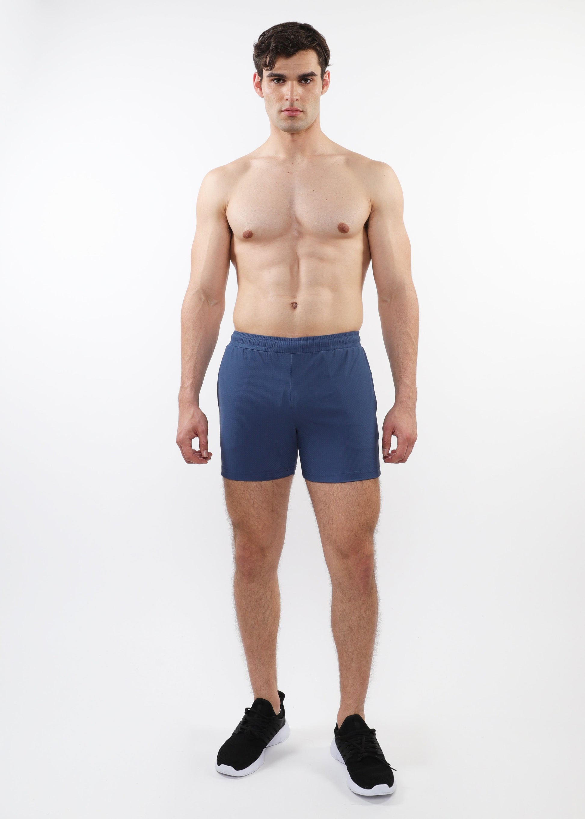 PACIFIC BLUE TEXTURED MESH STRETCH PERFORMANCE SHORTS ST-1466-94