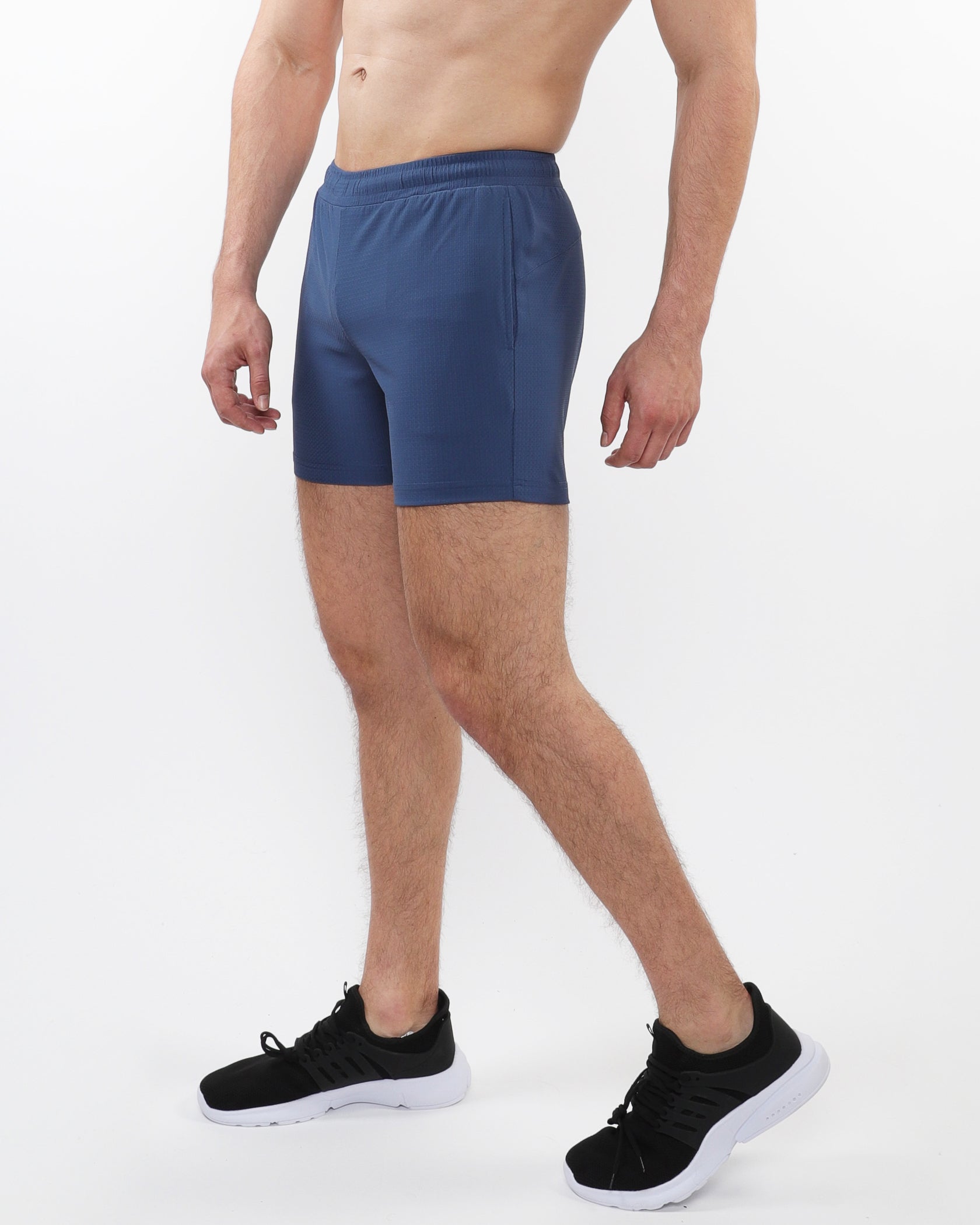 PACIFIC BLUE TEXTURED MESH STRETCH PERFORMANCE SHORTS ST-1466-94
