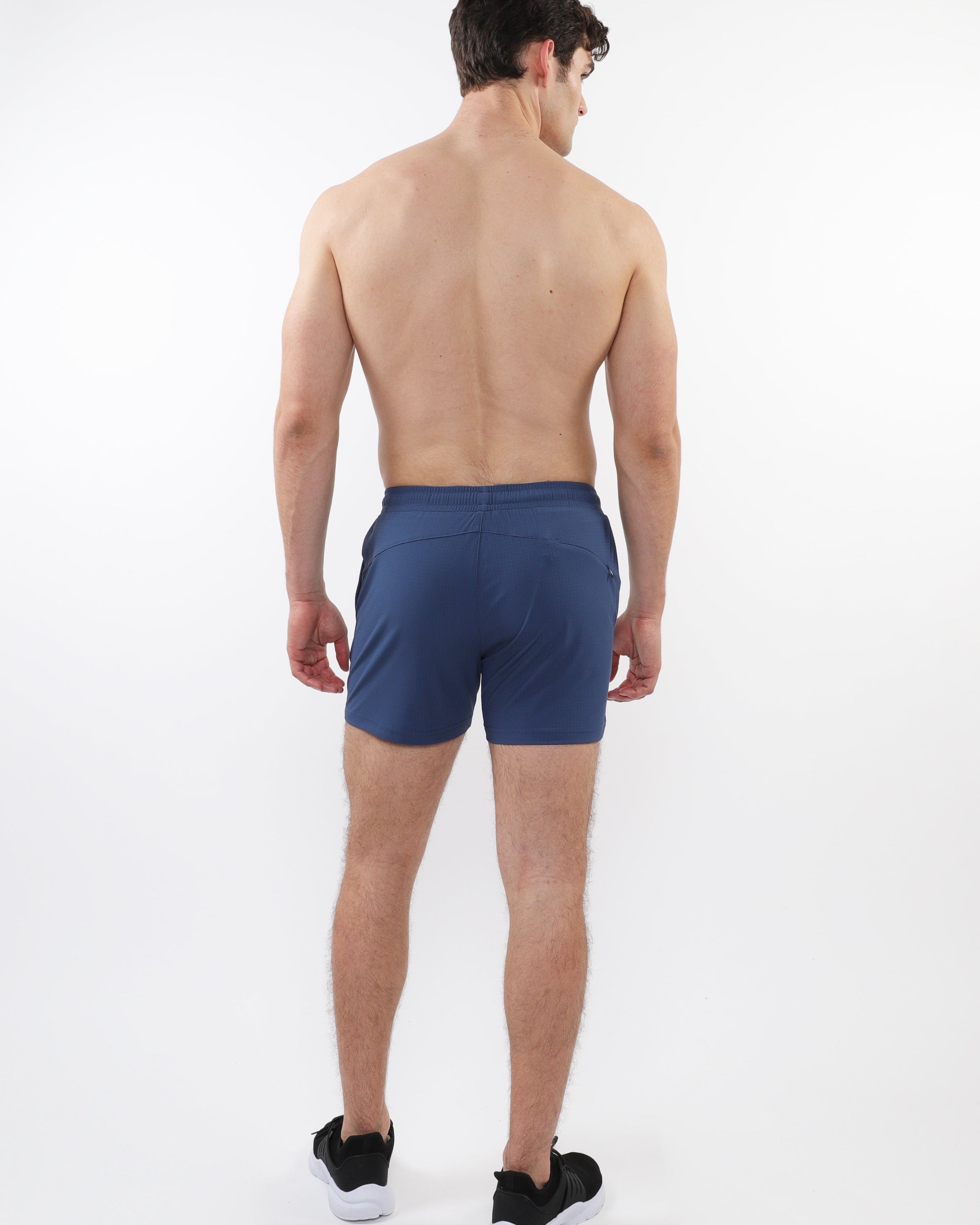 PACIFIC BLUE TEXTURED MESH STRETCH PERFORMANCE SHORTS ST-1466-94