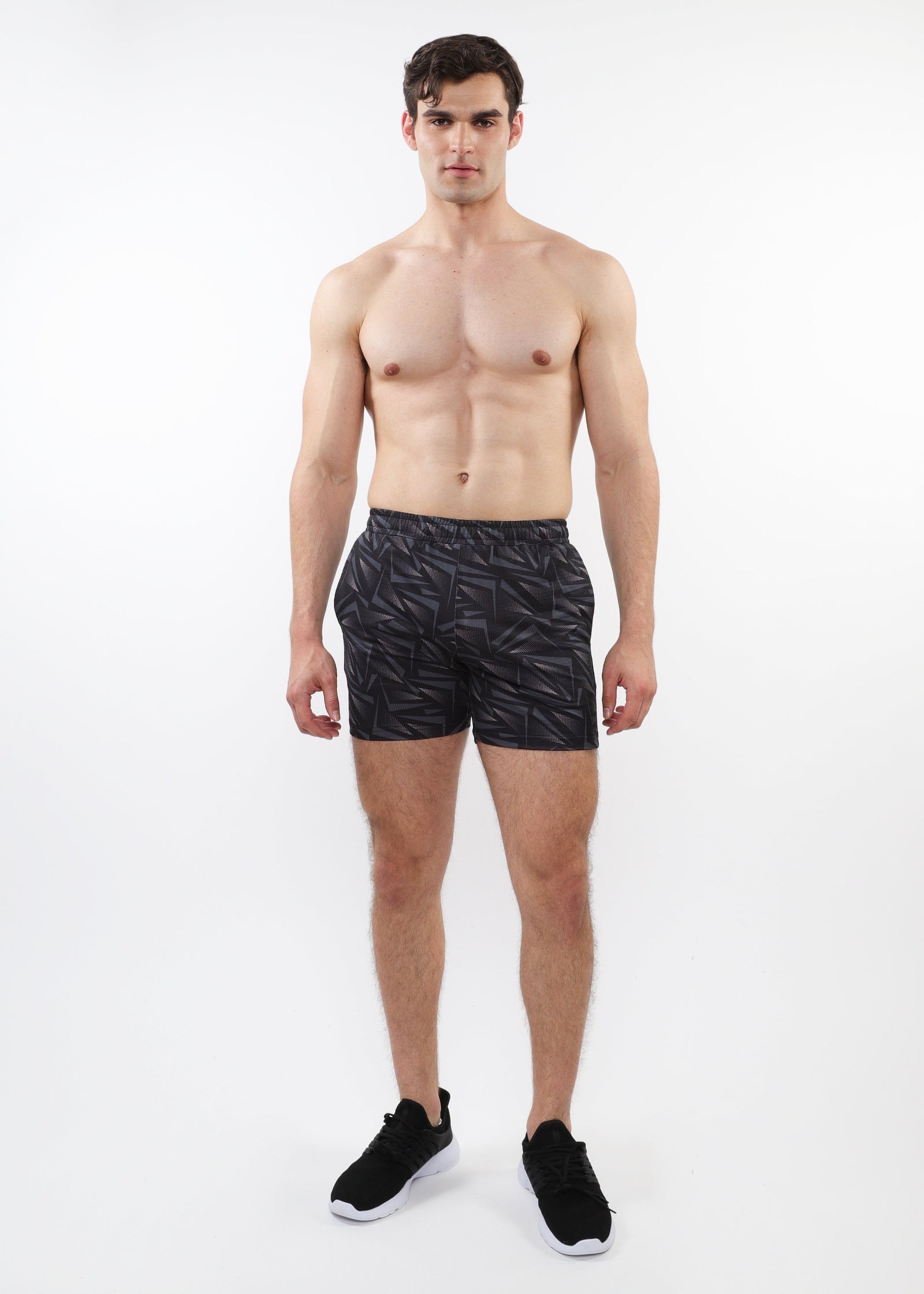 Orange/Black Triangles Mesh Performance Shorts