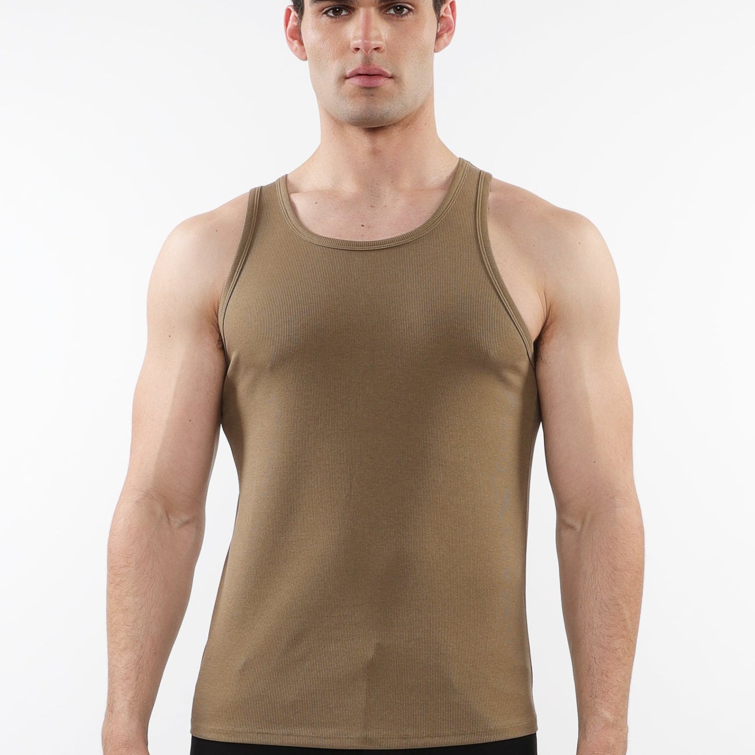 CIDER RIB STRETCH TENCEL COTTON TANK ST-16004-01