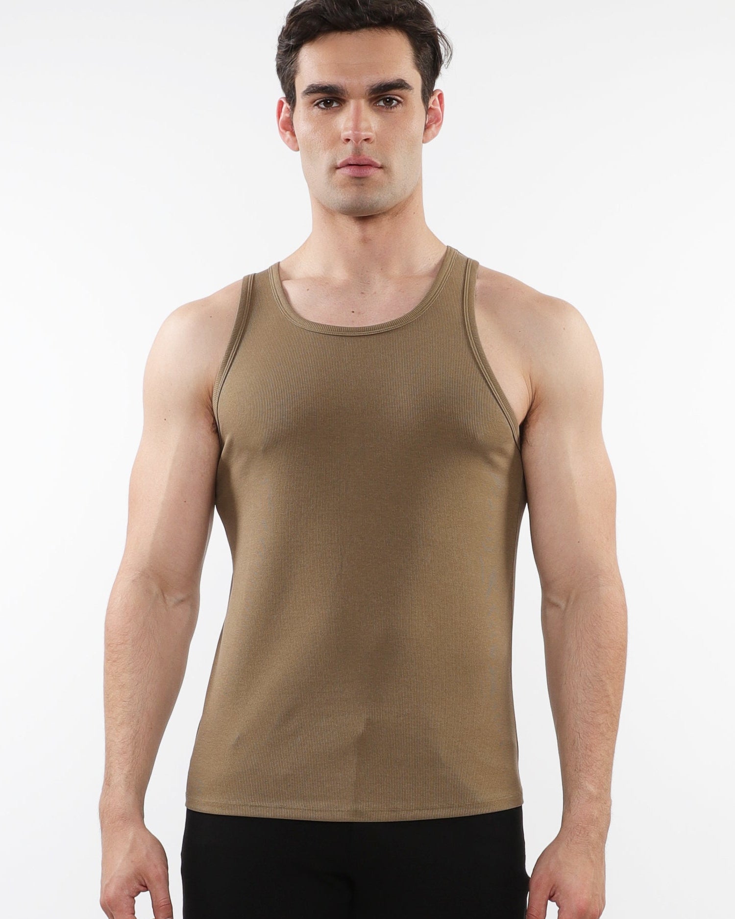 CIDER RIB STRETCH TENCEL COTTON TANK ST-16004-01