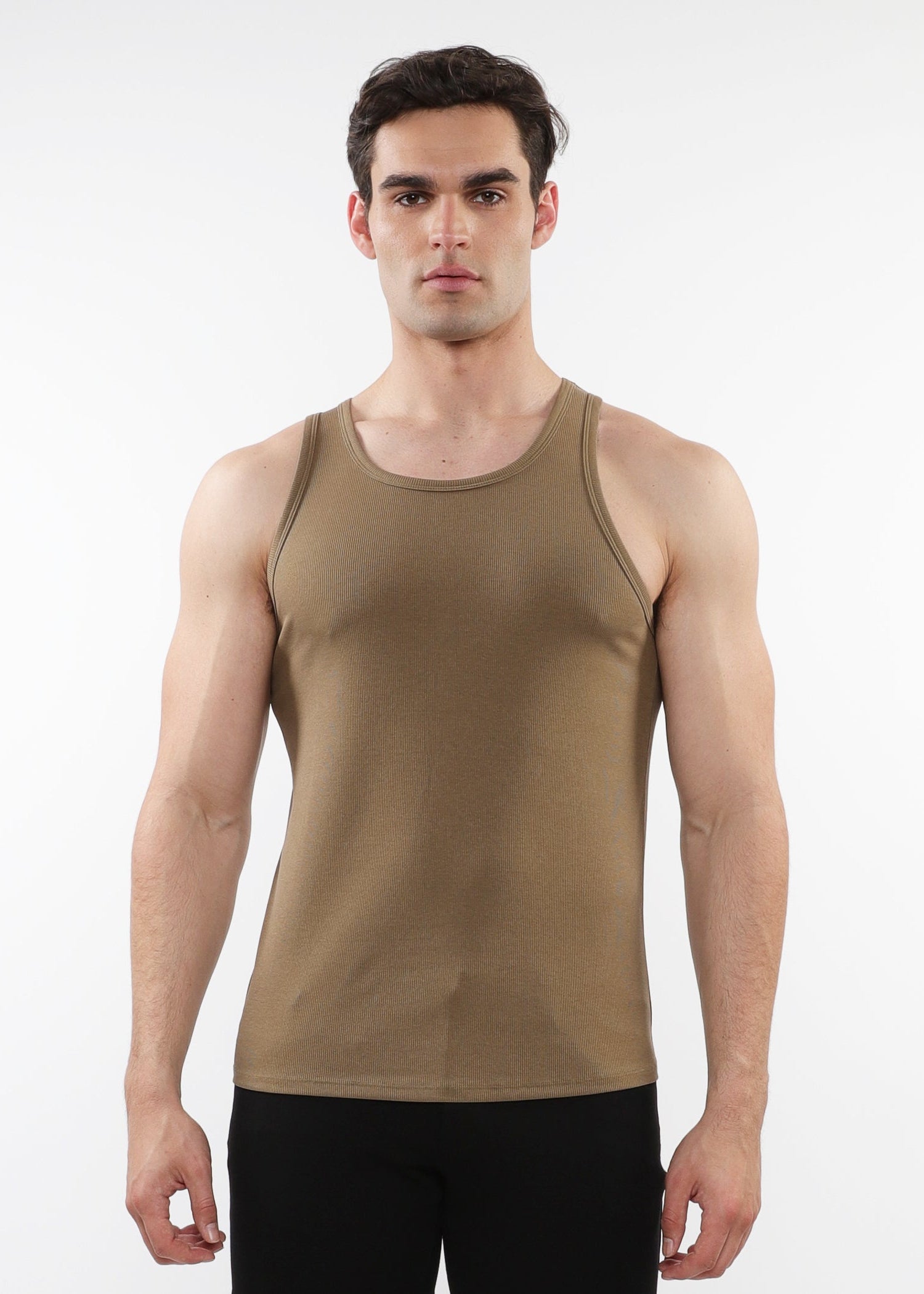 CIDER RIB STRETCH TENCEL COTTON TANK ST-16004-01