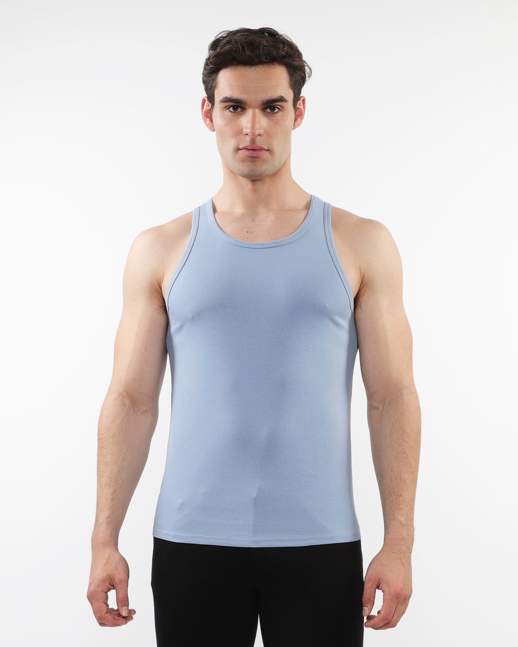 COAST RIB STRETCH TENCEL COTTON TANK ST-16004-01