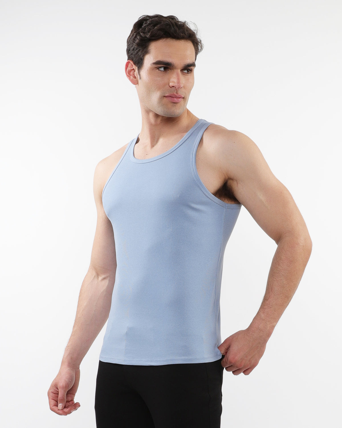 COAST RIB STRETCH TENCEL COTTON TANK ST-16004-01