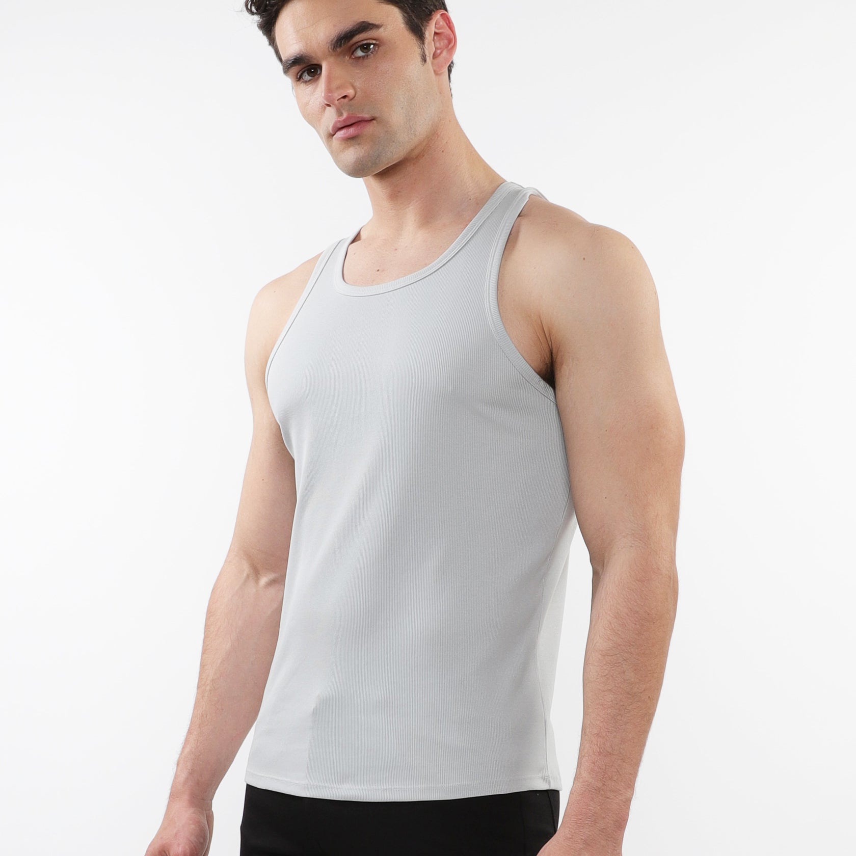 ICEBERG RIB STRETCH TENCEL COTTON TANK ST-16004-01