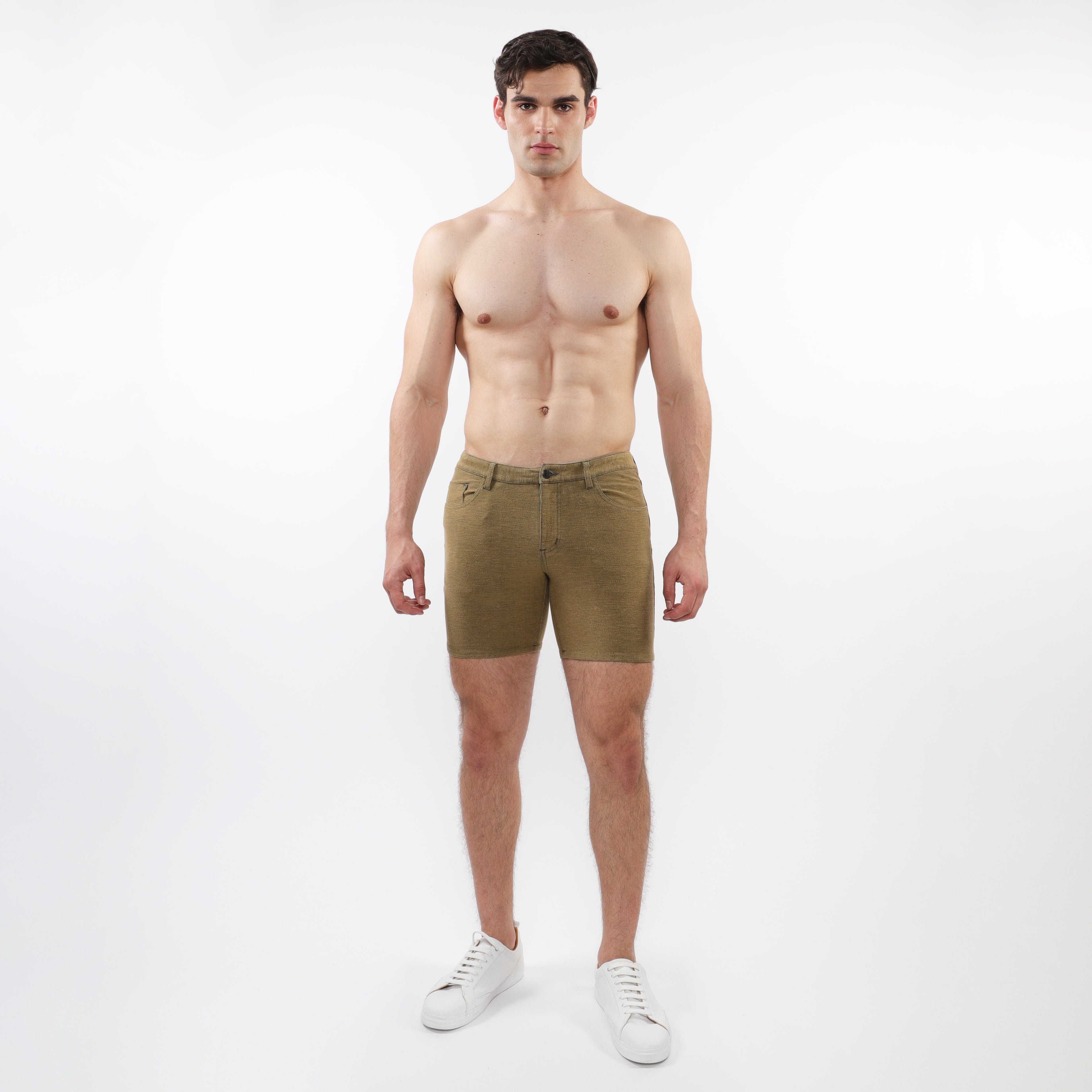 SIERRA 5" WASHED LOOPBACK STRETCH KNIT SHORTS ST-1932-45
