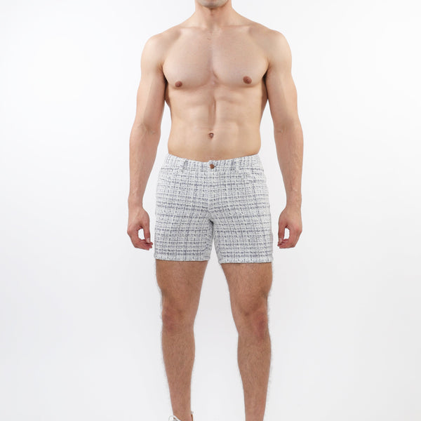 パンツ theredthread S tweed structure shorts Blue Tweed 5