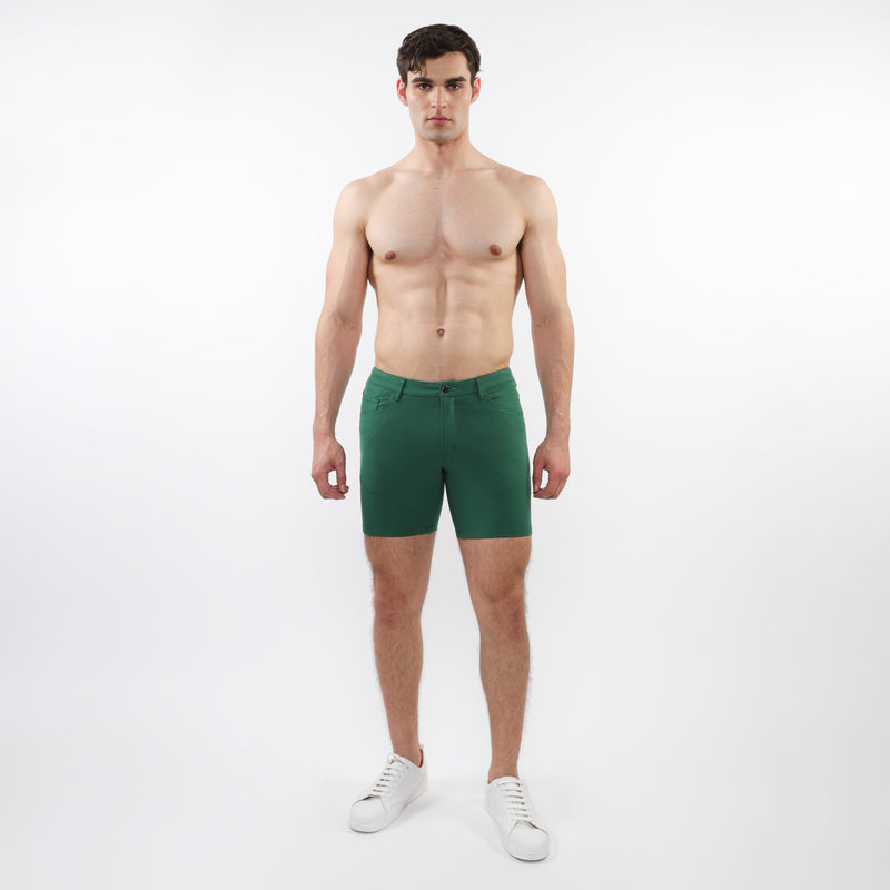 LAUREL 5" INSEAM SOLID STRETCH KNIT JEANS SHORTS ST-1932